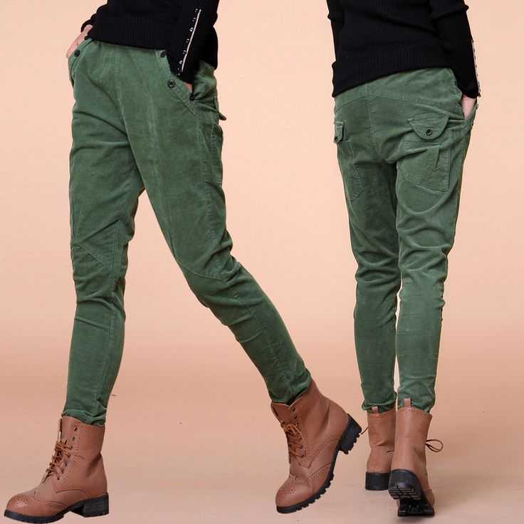 Женские вельветовые брюки (56 фото): широкие, клеш, на резинке или с высокой посадкой