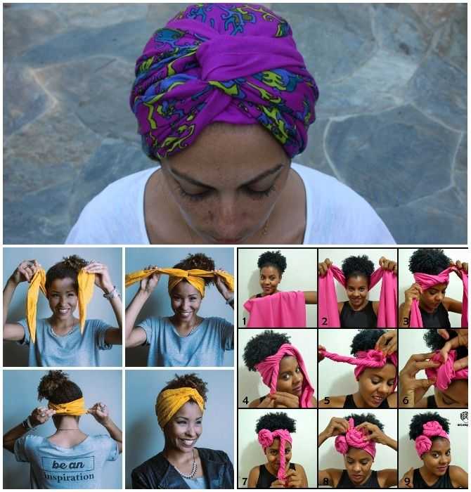 Как завязать платок на голове разными способами с пошаговыми фото и видео