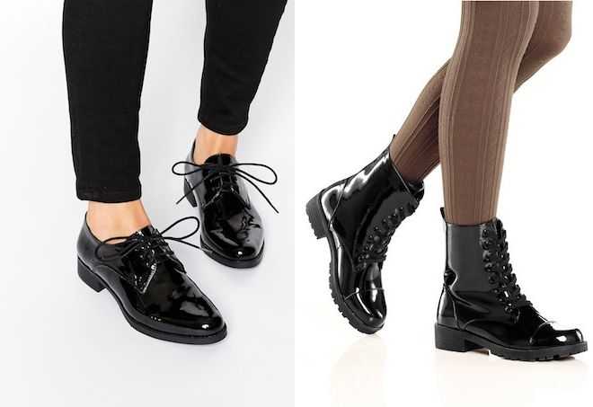 Женские ботинки на шнурках с каблука