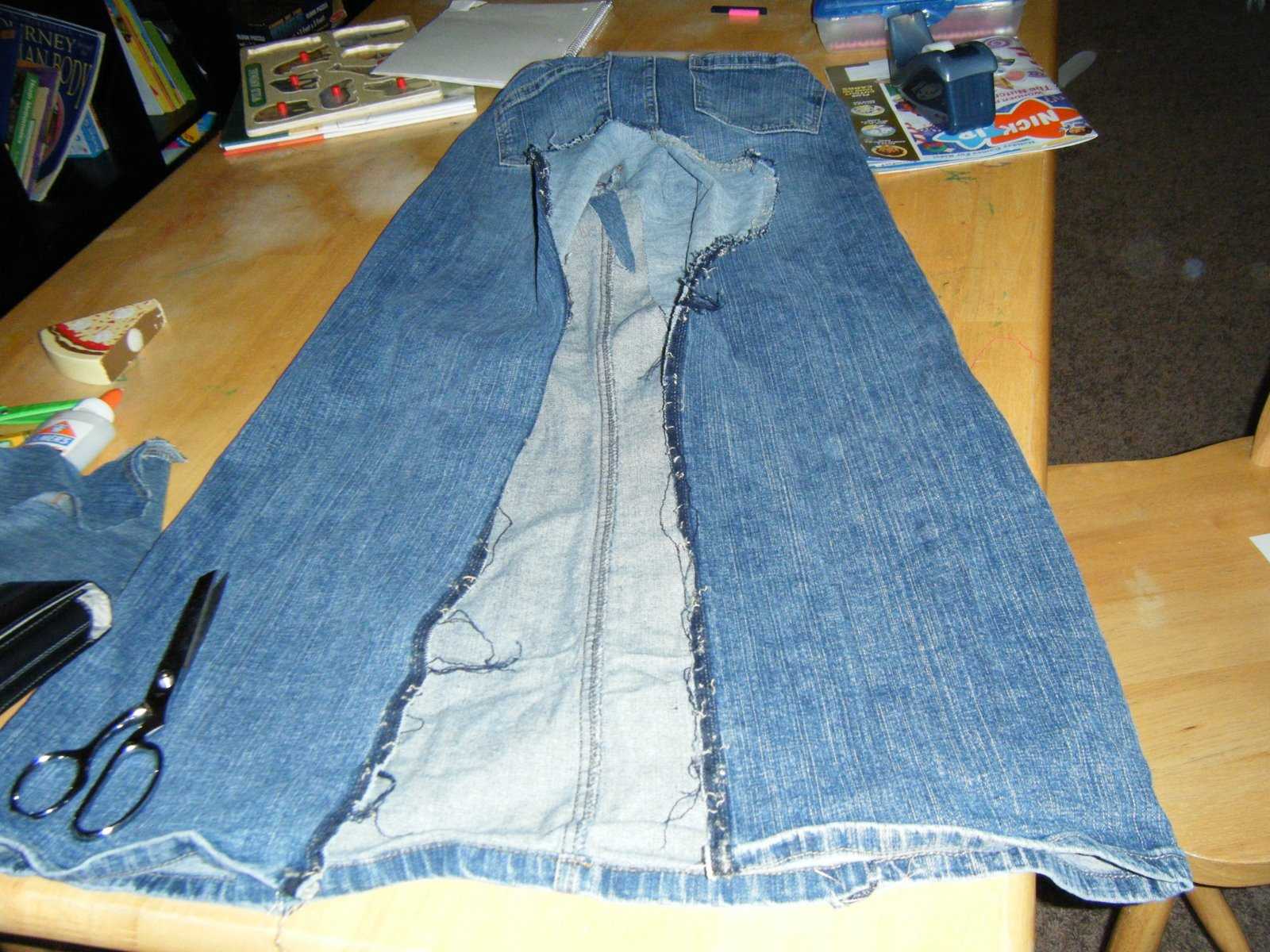 Как из джинсов сшить юбку пошагово