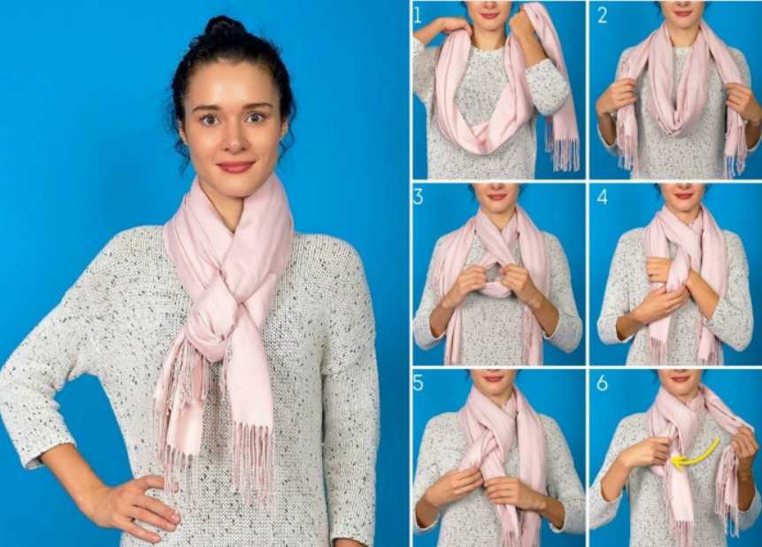 Способы завязывать шарфы пошагово