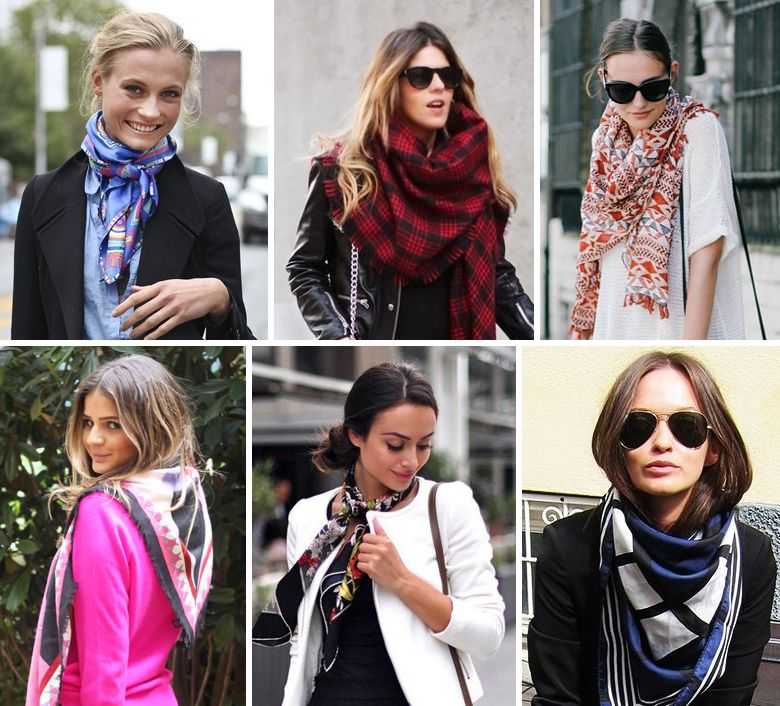 Как завязывать шарф под пальто женское