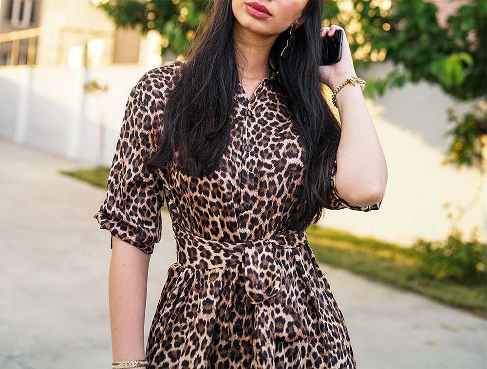 Леопардовое платье как носить