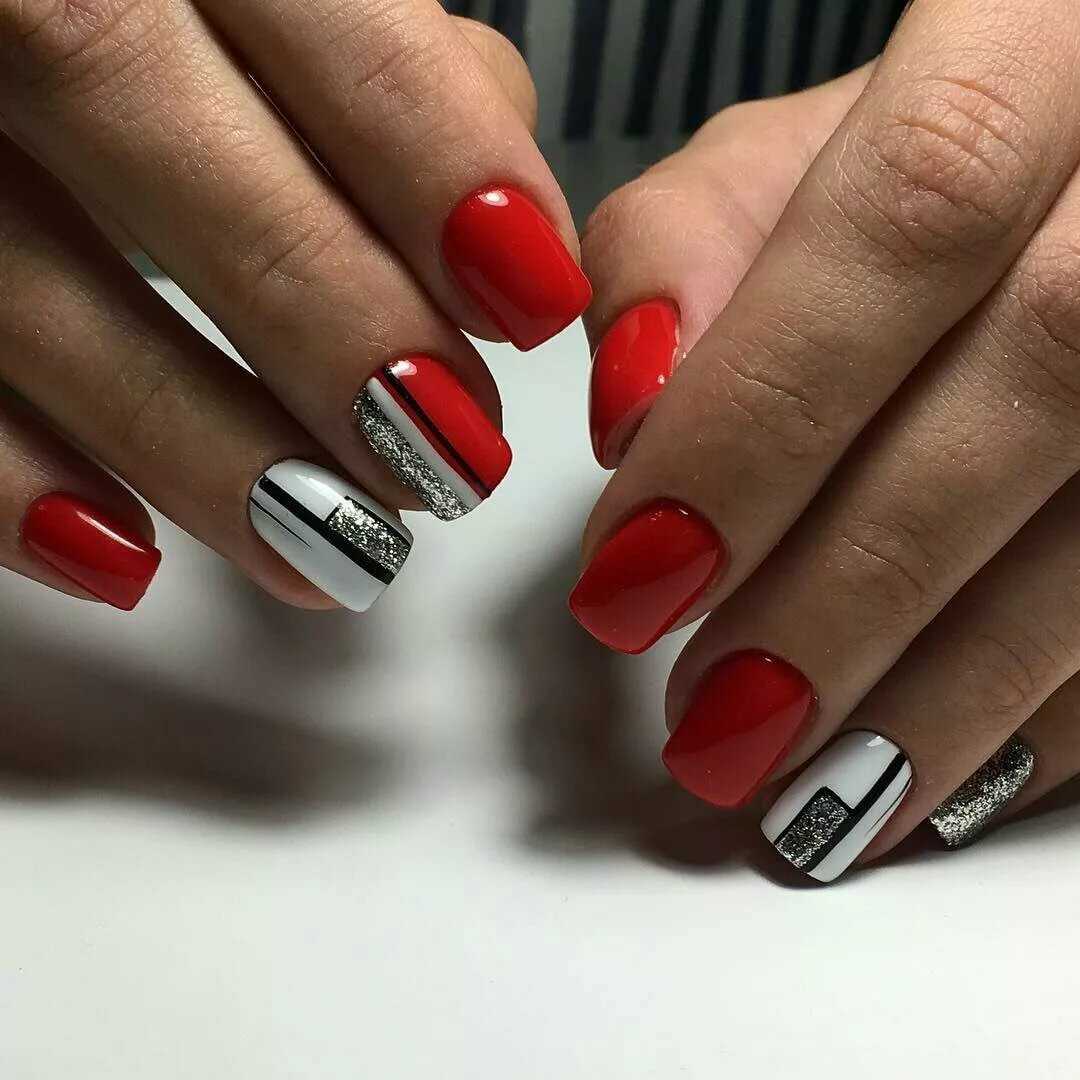 Дизайн ногтей красного цвета — лучшие идеи с фото