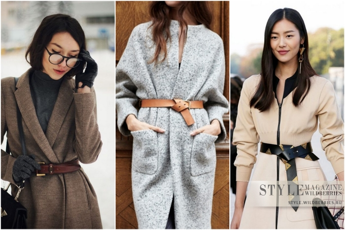 Как стильно завязать пояс на пальто