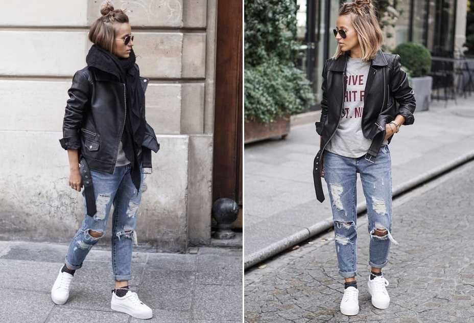 Женские образы с джинсами: 100 фото модных трендов
