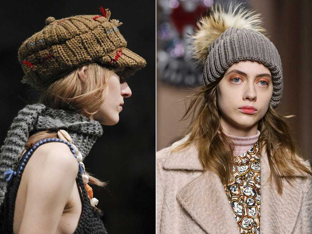 Женские шапки мода осень
