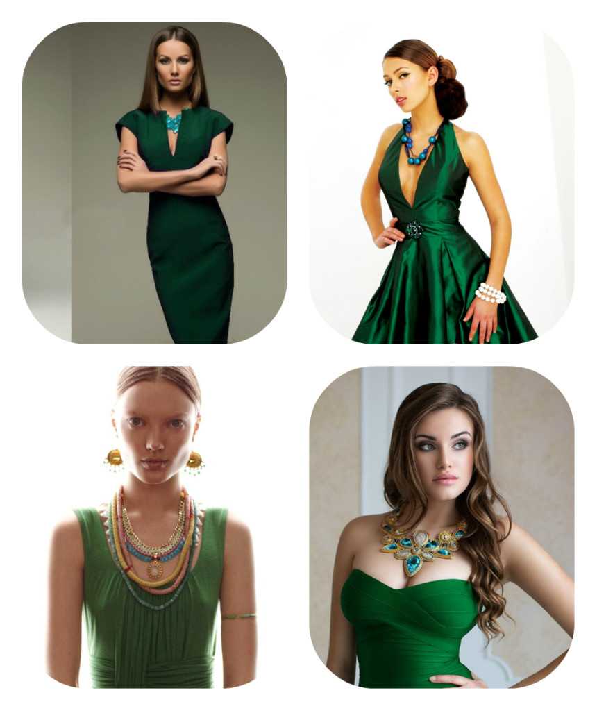 Вечернее зеленое платье какая подходит прическа