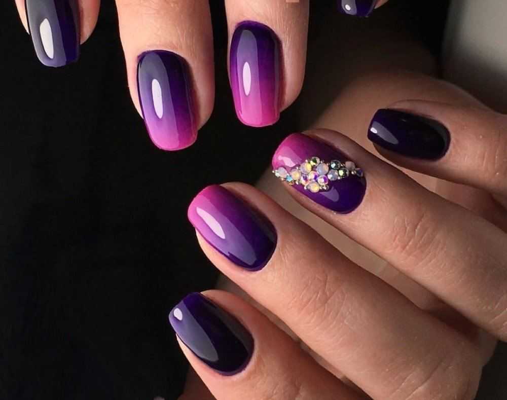 модный маникюр и педикюр шеллак | Purple nail art, Purple nails, Pretty nail art designs