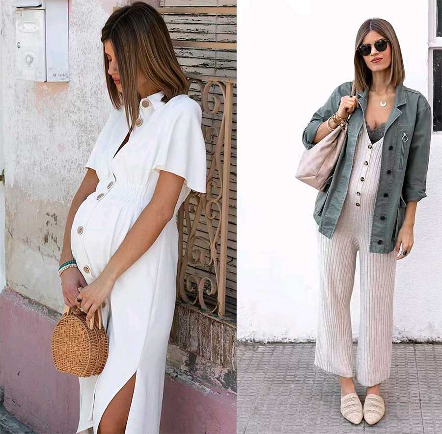 Модная одежда для беременных: платья, сарафаны, штаны, юбки