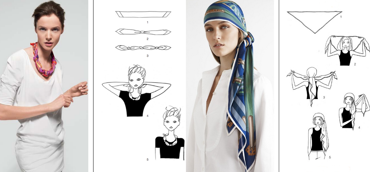 Косынки на голову 2022 и фото модных женских косынок на голове