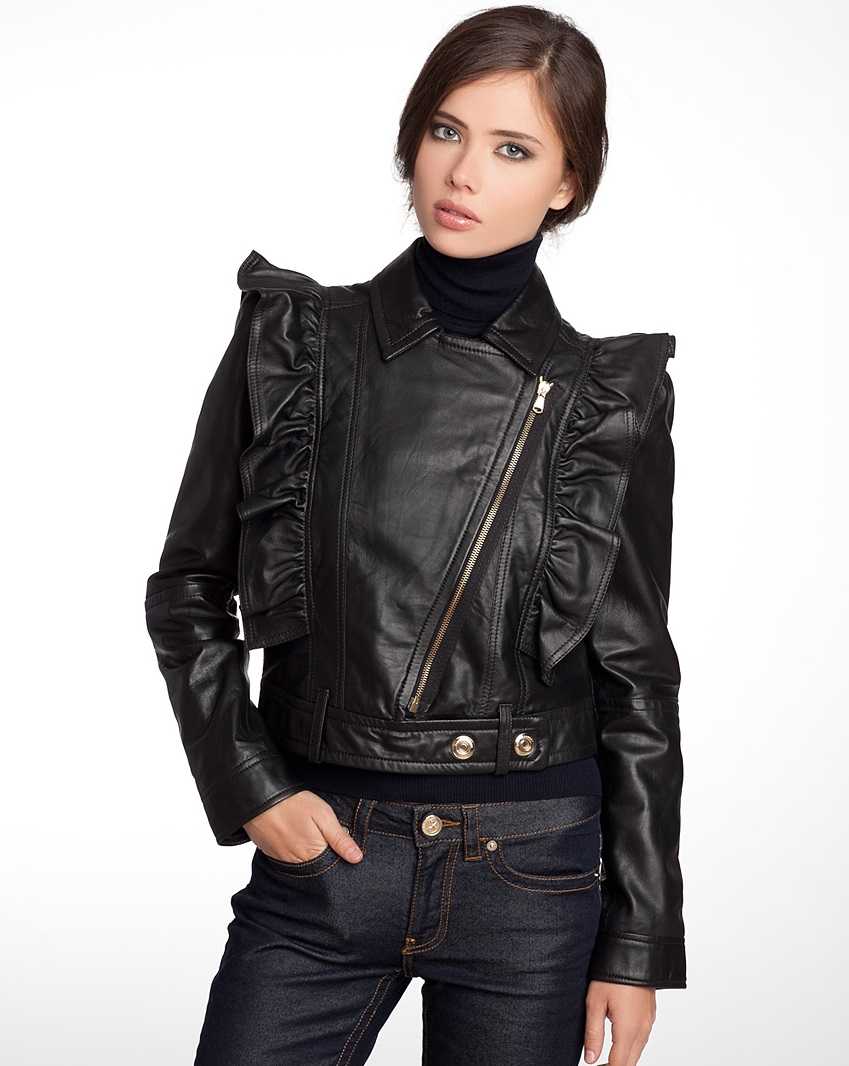 Модные кожаные куртки женские из натуральной кожи