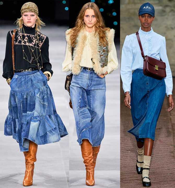Как носить джинсовую юбку в 2022 году - модный журнал