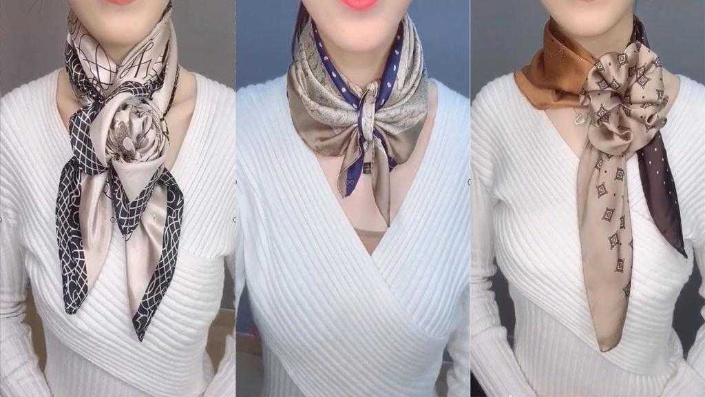 Как красиво завязывать платок на шею: идеи, фото пошагово