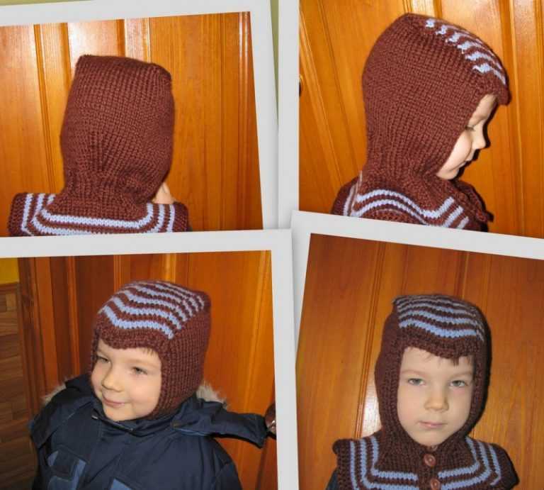 Как связать шапку-шлем для мальчика спицами: мастер-класс